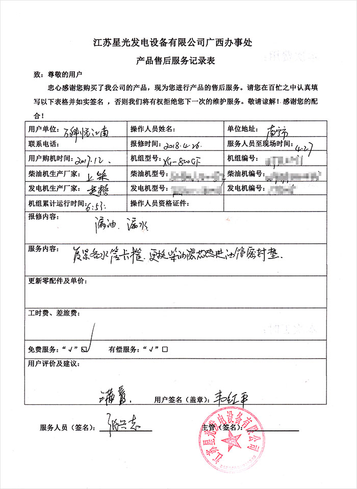 萬科悅江南800KW柴油發電機