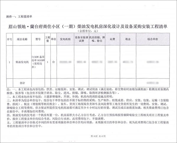 650KW柴油發(fā)電機組簽訂合同